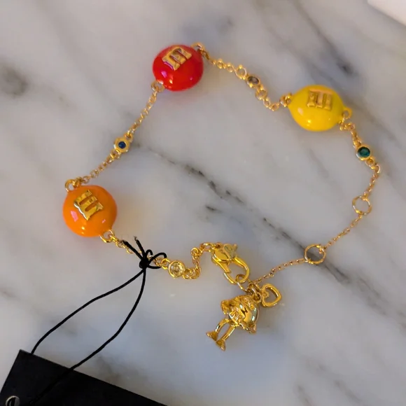 Kate Spade & M&M'S Gold Bracelet with Colorful Charms - Picture 8 of 16